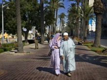 Op de boulevard in Tanger.