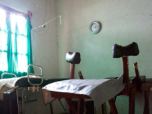 Inside the labour room.