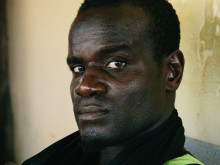 Joshua Clottey, voormalig IBF wereldkampioen in Bukom.